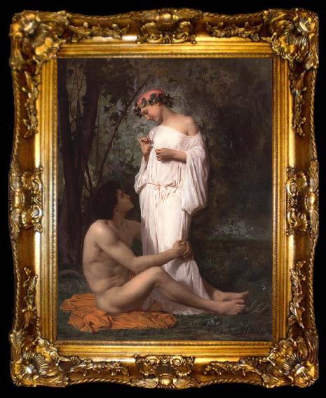 framed  Adolphe William Bouguereau Idyii, ta009-2